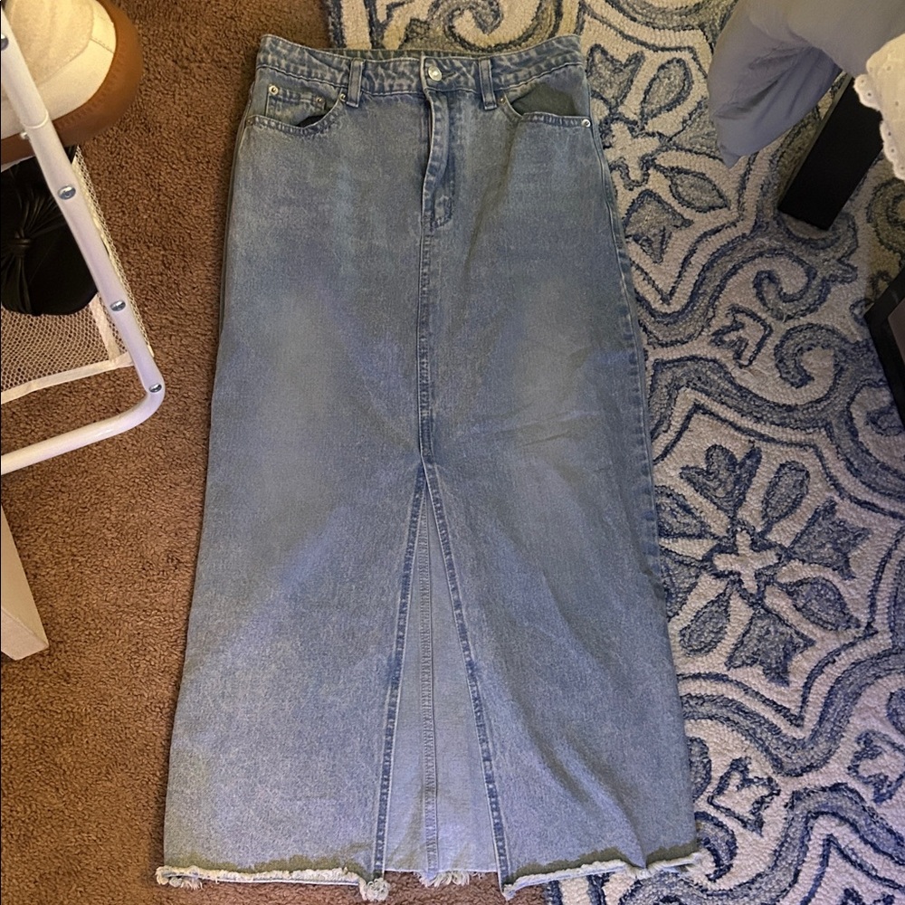 Denim Maxi Skirt